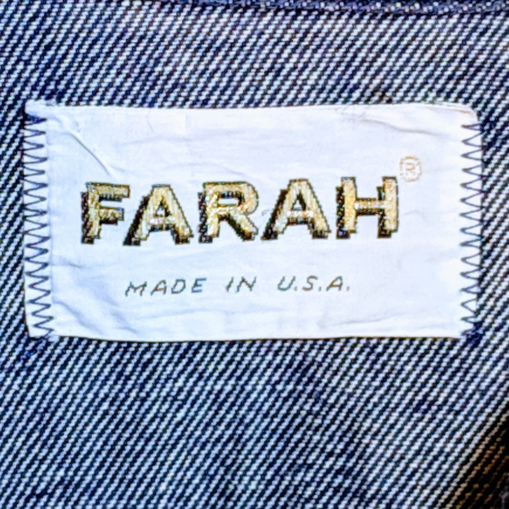 Vintage 1970s unisex kids denim jean Jacket Farah - Picture 5 of 5